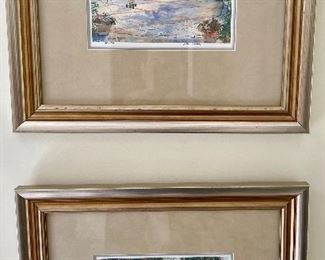 ( 2 )prints by Karen Keene 
Patio & beach scene 