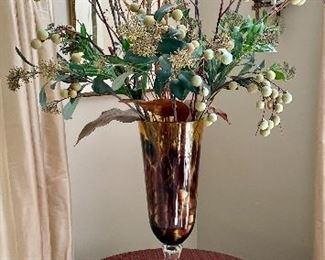 Large faux floral in vase 