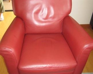 PAIR OF LEATHER CHAIRS