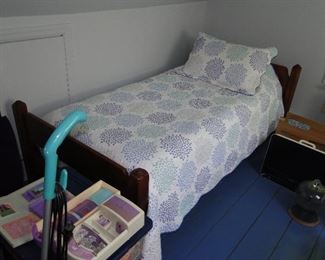 Pair of Twin beds and bedding