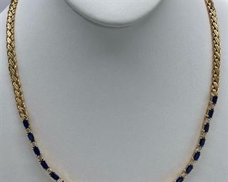Sapphire & diamond necklace 