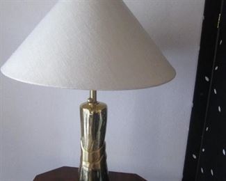 Interesting Brass-Base Table Lamp