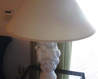Pair of Table Lamps, Capodimonte-Style Bases