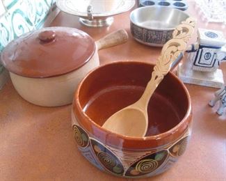 Clay Bowl & Bean Pot