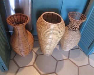 Woven Floor Vases