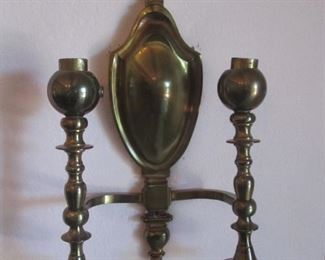 Pair of Wall Sconces, Brass