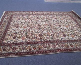 Tabriz Pictorial Area Rug, 100% Wool, Made in Iran, Post 1950.  Size:  10' 6" X 7' 4". Bonham's Auction Estimate $1,500.