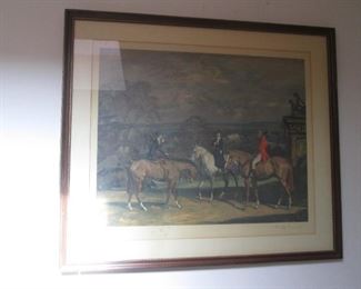 Framed Hunting Scene, 33" X 28"