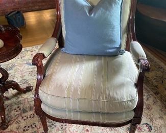 Pair of Baker Crown & Tulip Collection chairs.  $1,200 for the pair. 28"w x 23.5"d x 39"h
