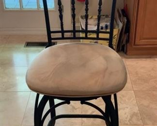 5 cast iron bar chairs