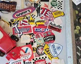 Vintage automotive stickers