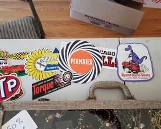 Vintage automotive stickers