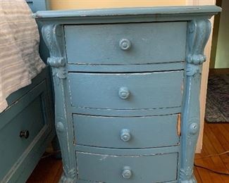 Bedside table distressed painted