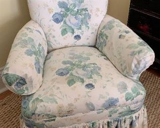Floral swivel chair