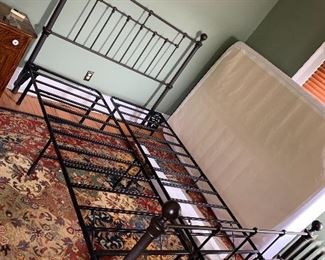Queen iron headboard and footboard