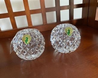 Waterford Crystal Votive/Tea Light Holders Never Used. with original Waterford Label