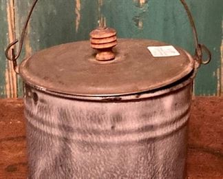 Enamel Berry Bucket