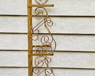 Vintage - Gold Painted Bakers Rack