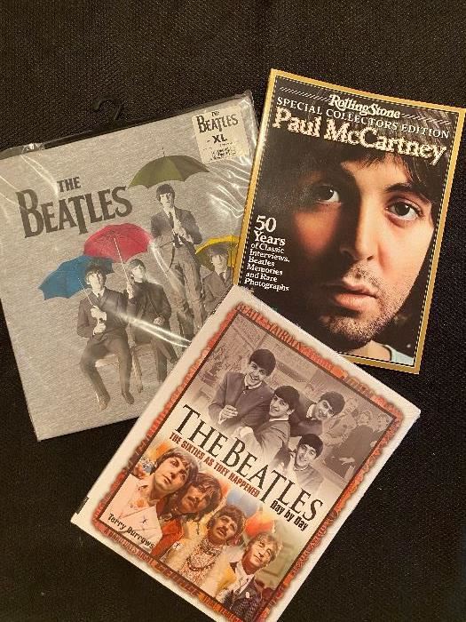 Beatles t-shirt, magazines