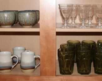 Stoneware & Vintage Glassware