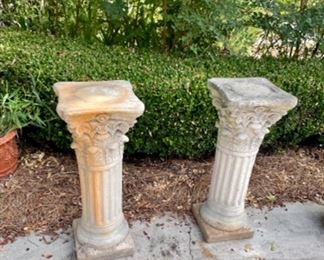 pair of tall concrete columns