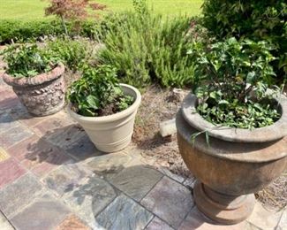 concrete urns and pots