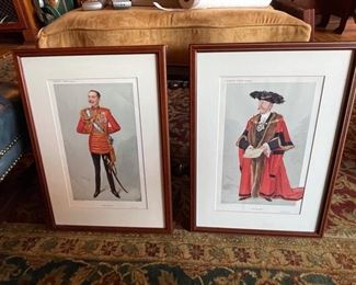 Framed early 1900s Vogue prints 