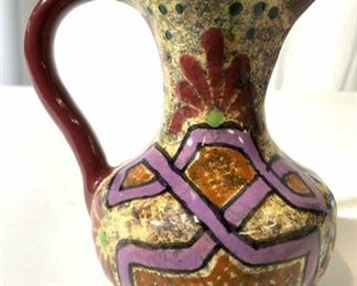 EARTHPEOPLE Hand Painted Ceramic Pitcher
