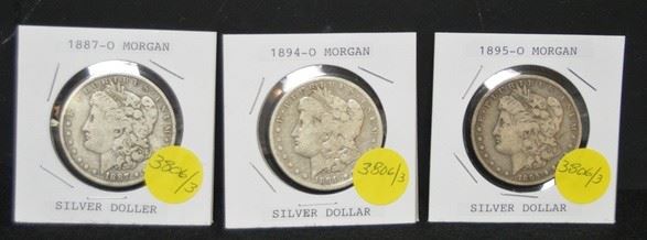 3806 3 Cir. Morgan Silver Dollar