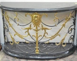 9002 Brass  Metal Console Table