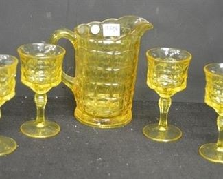 1837 Yellow Pitcher with Glasses