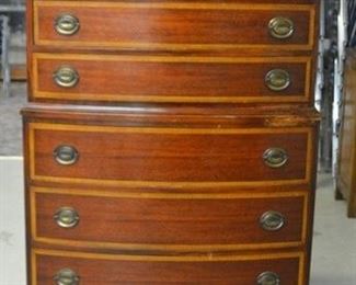 5303 6 Drawer Mahogany Banded Chest