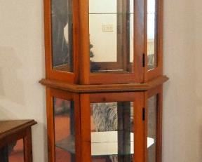 Lighted Mirrored 2-Door Curio Cabinet With Glass Shelves, 70.75" x 21" x 12"