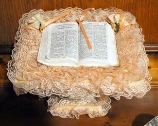 Vintage Wedding Cake Topper, Miniature Bible On Podium, And More