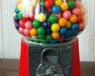 Carousel Coin Operated Bubble Gum Dispenser, Dated 1985, 11"