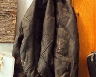 Vintage Childs Leather Motorcycle Jacket With Helmet
