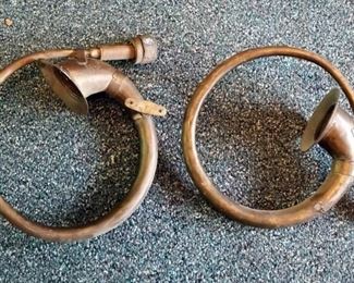 Antique Brass Car Bulb Horns Qty 2