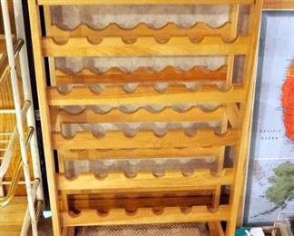 Catscill Craftsman Inc. Solid Wood Wine Rack With Drawer, 40" x 24" x 13"