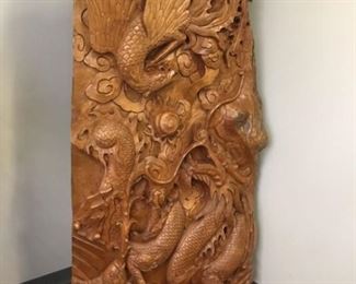 Museum Quality Monumental Chinese Acacia Wood Carving