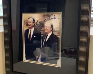 Signed Bush and Carter Photo