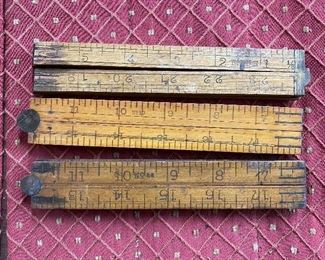 Early Wooden Folding Rulers