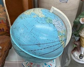 Small Tin Litho Globe