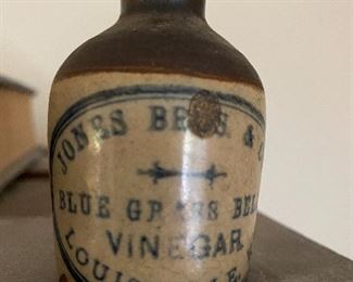 Old Jones Bros. Blue Grass Vinegar Stoneware Mini Jug 