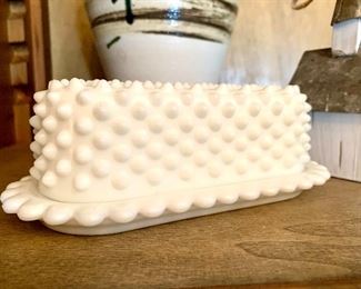 $28 - White Milk Glass Butter Dish