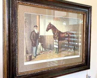 $50 Courier & Ives Framed Print “Rysdyk’s Hambletonian” 20”L x 16”W 