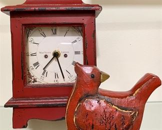 $18 - Vintage-style clock  $8 - Wooden Bird 