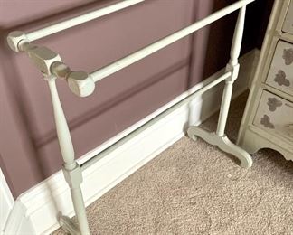 $600 (1 of 7piece set - Painted Shabby Chic Eastlake Suite) Quilt Stand 26”L x 9”W x 27”H