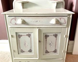 $600 (1 of 7piece set - Painted Shabby Chic Eastlake Suite) Chest 36”L x 30” W x 17” D