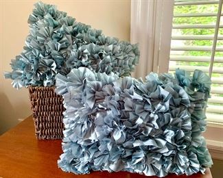 Accent pillows included with Pottery Barn linen set.