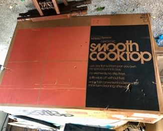 Vintage unused smooth cooktop 